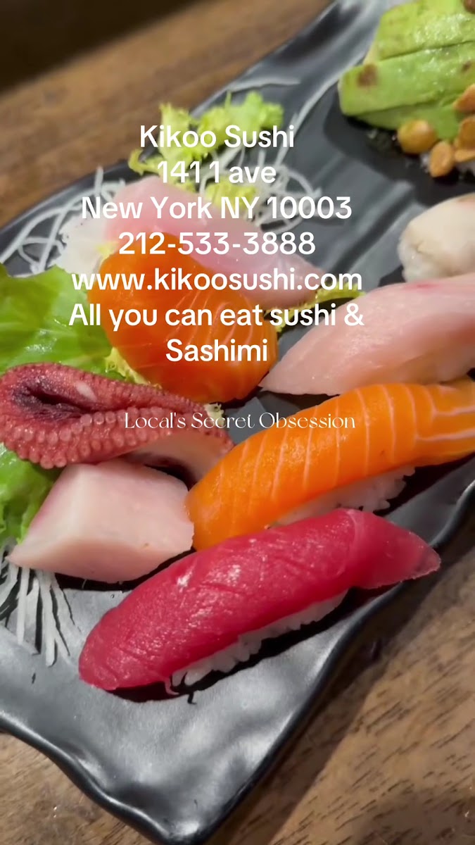 Nigiri and sashimi